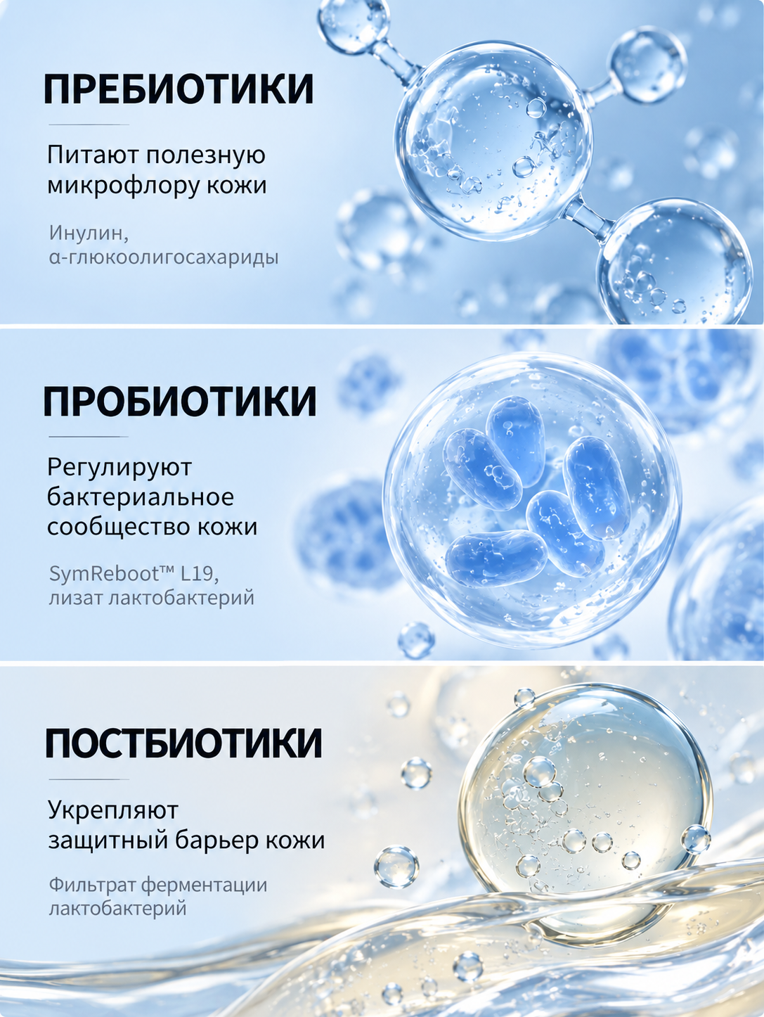 Пребиотики, пробиотики и постбиотики в формуле Dr.Alva